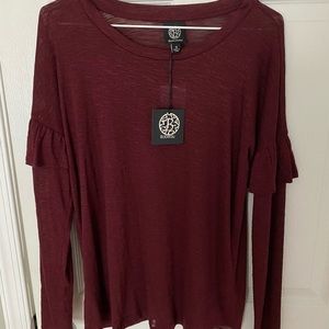 Bobeau maroon top